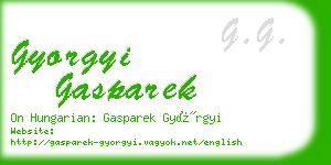 gyorgyi gasparek business card